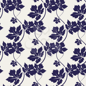 Floral seamless pattern in ball pen colors. Vector illustration