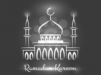 Ramadan Kareem background design. Vector arabic islamic mosque background