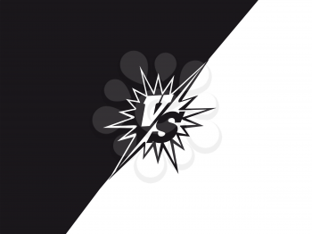 Black and white versus fighting background concept. Vector illustration