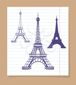 Eiffel towers set on linear page design? ?????? ????????????