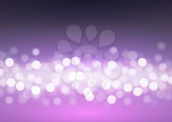 Abstract bokeh lights on the lilac background, vector illustration