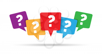 Question message marks. Faq questions inquiry discussions mark set, reasoning questioning markings signs, secret app support vector graphics