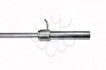 Grif rod with a lock on white background. Sport shells.