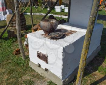 Russian Cossack outdoor oven. Outdoor oven for cooking food.