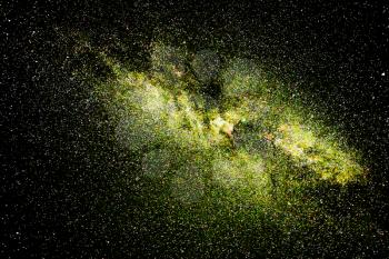 Starry night sky. The Milky Way, our the galaxy.