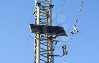 Solar cells to provide power transmission antenna.