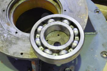 Friction bearing. Detail of an asynchronous electric motor. Repair of the electric motor.