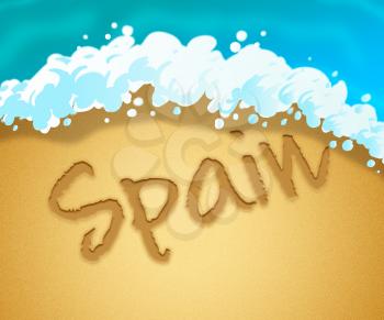 Spain Holiday Meaning Europe Getaway 3d Illustration