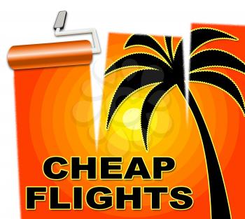 Cheap Flights Representing Low Cost Promo Airfares