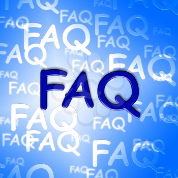 Faq Words Indicating Frequently Asked Questions And Advice