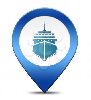 Port Location Representing Cruise Liner And Harbor