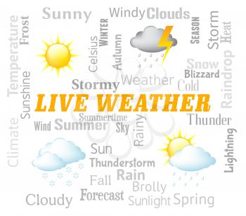 Live Weather Representing Meteorological Conditions And Outlook Now