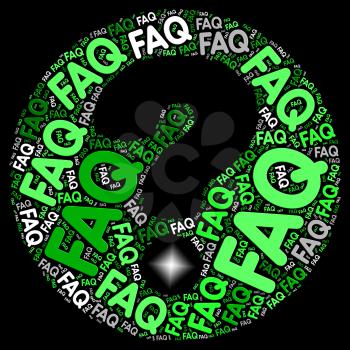 Faq Question Mark Showing Frequently Asked Questions