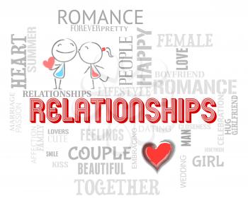Relationships Word Showing Devotion Friendship And Love