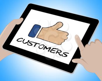 Customers Online Meaning Internet Shopper 3d Illustration