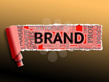 Brand Word Indicating Company Identity 3d Illustration
