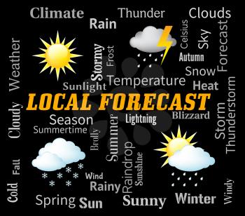 Local Forecast Indicating City Weather And Outlook