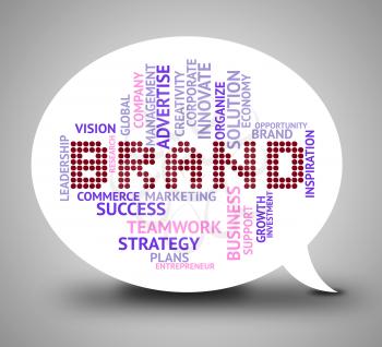 Brand Word Indicating Company Trademark 3d Illustration