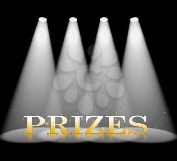 Prizes Spotlight Meanings Win Contest 3d Rendering
