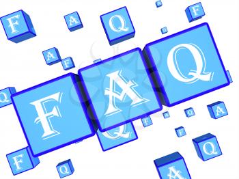 Faq Words Indicating Frequently Asked Questions 3d Rendering