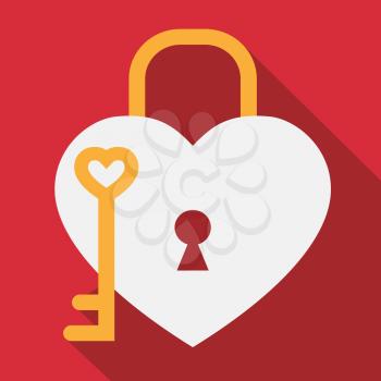 Hearts Lock Showing Valentines Day And Romance