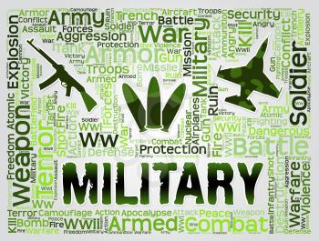Military Word Meaning Armed Forces And Defense