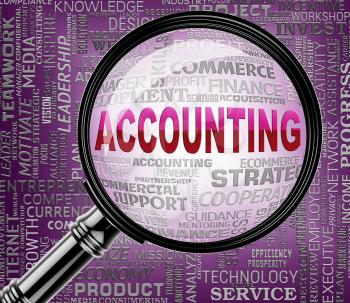 Accounting Magnifier Indicating Accounts Balance 3d Rendering