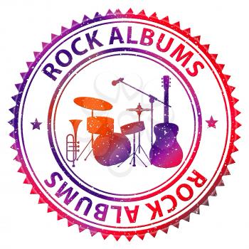 Rock Albums Showing CD Collection And Music