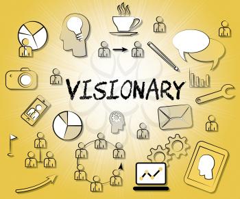 Visionary Icons Representing Insights Strategist And Ideals