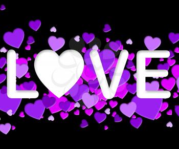 Love Word Meaning Romance Loving 3d Illustration