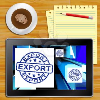 Export Tablet Shows Worldwide Shipping 3d Illustration