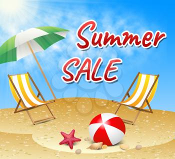 Summer Sale Retail Offer Seaside Discount Promotions