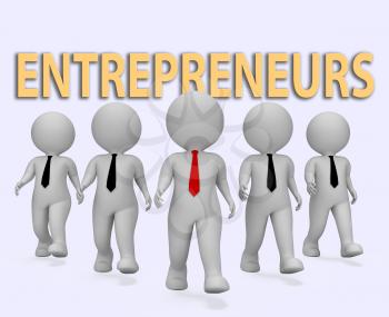 Entrepreneur Businessmen Meaning Commercial Traders 3d Rendering