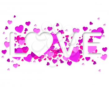 Love Word Representing Fondness Devotion And Romance