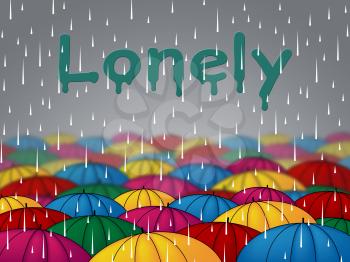 Lonely Rain Indicating Isolated Friendless And Rejected