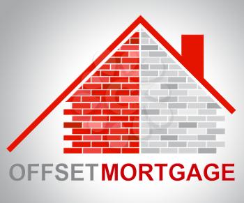 Offset Mortgage Indicating Home Loan And Offsetting