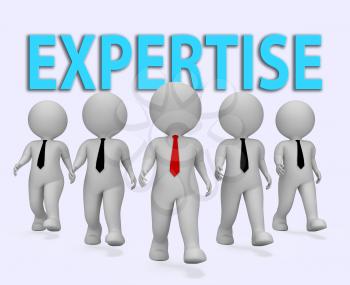 Expertise Businessmen Representing Master Skills 3d Rendering