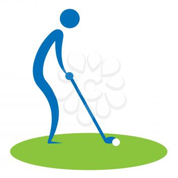 Man Teeing Off Showing Golf Courses And Golfing