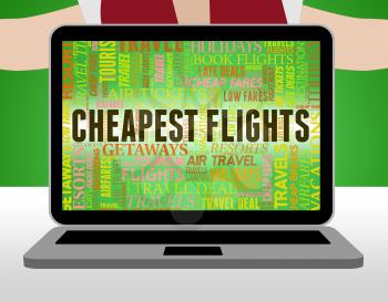 Cheapest Flights Indicating Low Cost And Promo