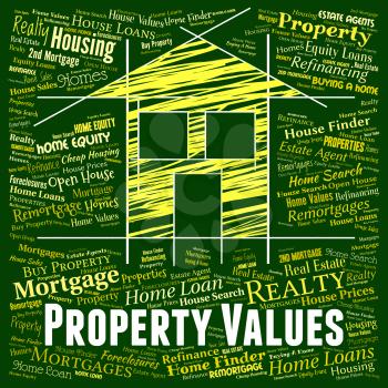 Property Values Indicating Current Price And Valuations