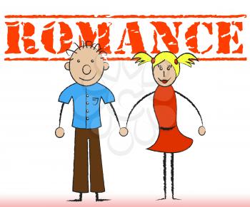 Romance Couple Indicating Loving Passion And Romantic
