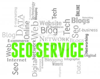 Seo Service Showing Search Engines And Optimize