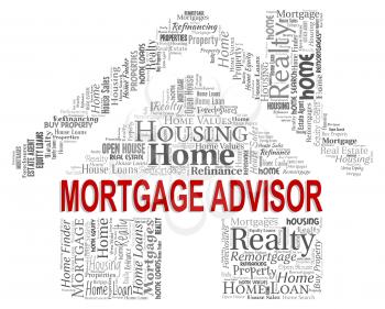 Mortgage Advisor Indicating Real Estate And Ownership