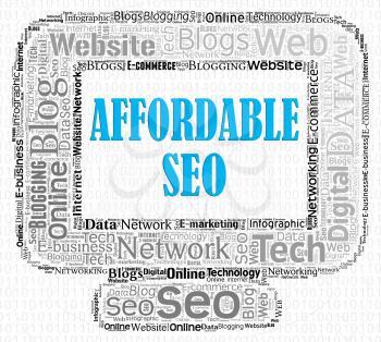Affordable Seo Representing Low Cost And Optimization