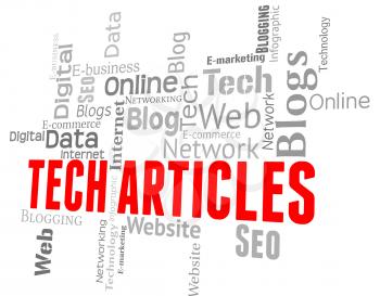 Tech Articles Showing Document Newspaper And Technology