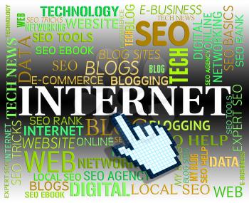 Internet Word Meaning High Tec And Website
