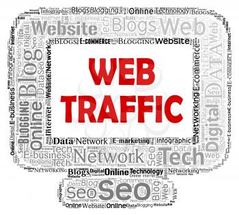 Web Traffic Indicating Pc Website And Www