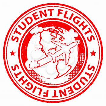 Student Flights Representing Travel Discount And Airplane