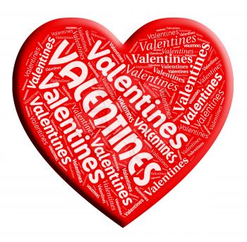 Valentines Heart Representing Girlfriend Celebrate And Loving