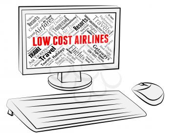 Low Cost Airlines Showing Internet Fly And Discounts